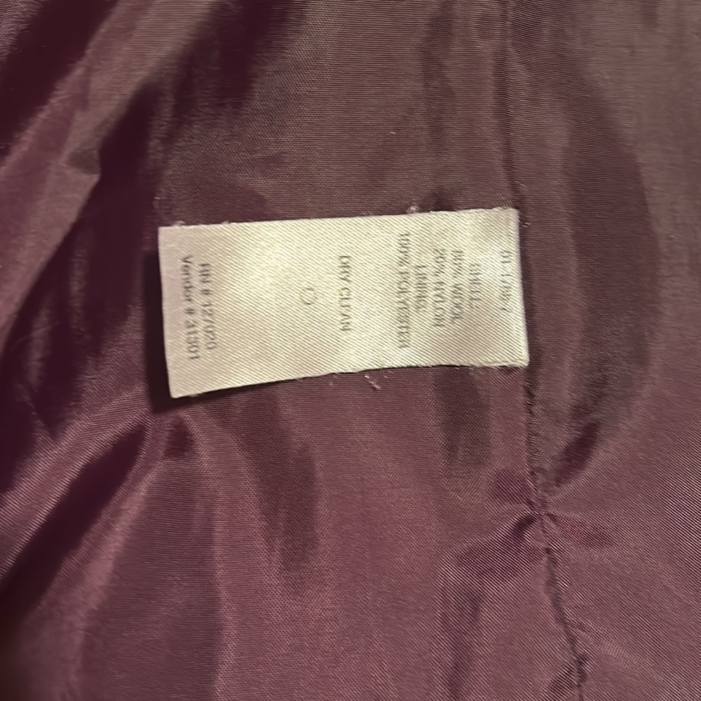 Chadwicks eggplant colored Pea Coat - Picture 4 of 8